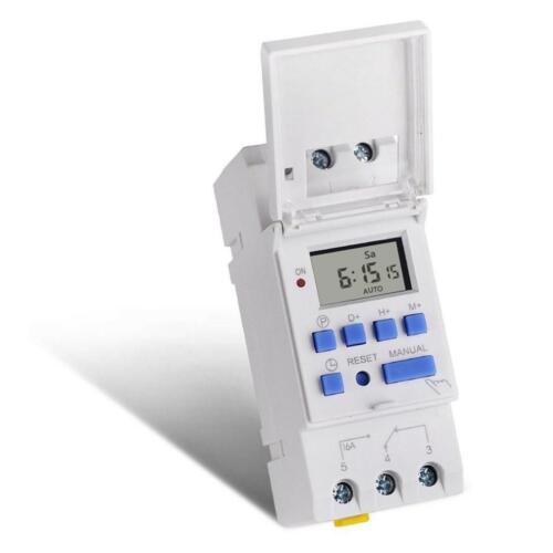 Ac 220v 16a Programmable Digital Timer Switching Relay Control Din Rail Mount 