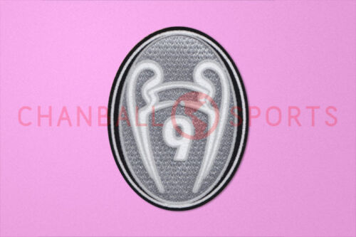 light grey UEFA Champions League 9 Times Trophy Badge 2012-2013 Soccer Patch 