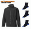 Dickies Softshell Jacket Waterproof Full Zip Coat Black FREE SOCKS Breathable