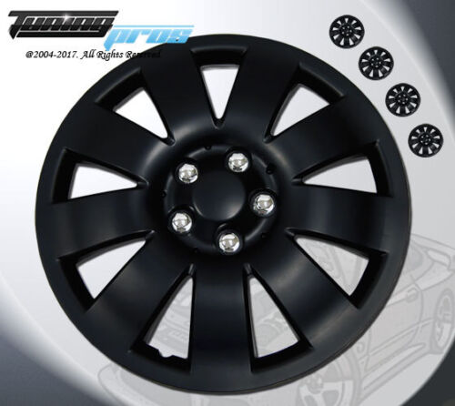 Style 721 15 Inches Qty 4pcs Wheel Rims Skin Cover 15/" Inch Matte Black Hubcap