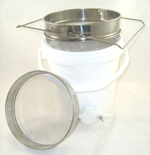 20L Honig Bucket Filter Honigschleuder Imkerei Honigeimer+Edelstahl Sifter