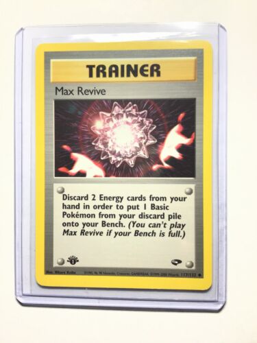 NM 117//132 1st Edition Gym Challenge Uncommon MAX REVIVE Pokemon