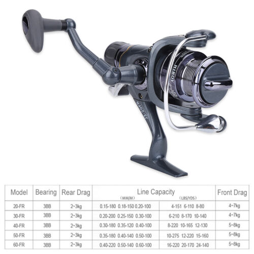3BB Front and Rear Brake Carp Saltwater Freshwater Fishing Reel Wheel 20-60 FR 