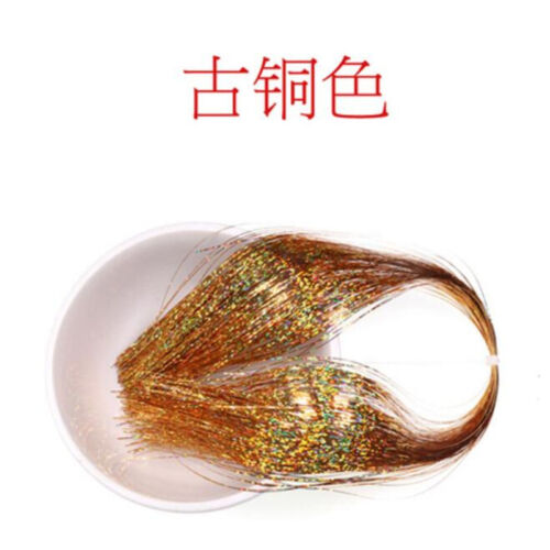 12 colors Flat Holo Tinsel Flash Saltwater Steelhead Streamer Fly Tying Material