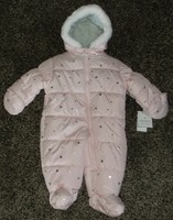 NWT Baby Girls Printed Snow Suit Size 3-6 Months