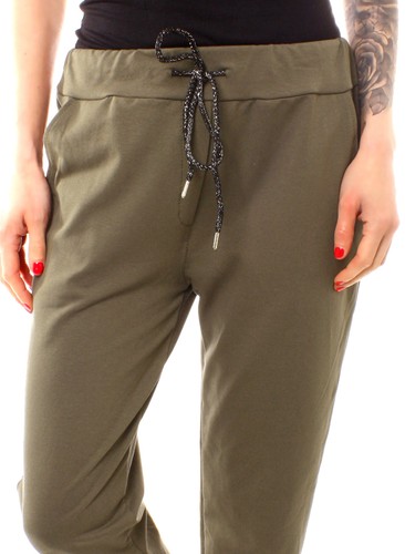 Femmes Jersey Pantalon Jogging Survêtement Jogger Pants Kaki Vert 34 36 38