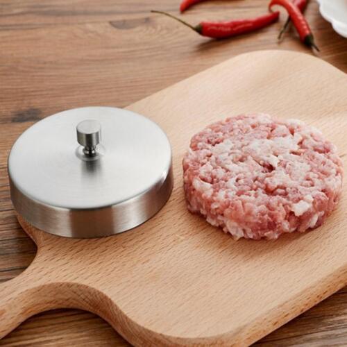Stainless Steel Hamburger Press Pork Beef Meat Pie Burger Making Mold Tools RU 