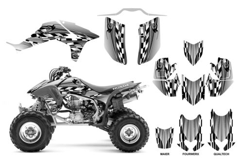 TRX 450R graphics custom racing wrap kit with Quadtech or Maier hood #2500 Metal