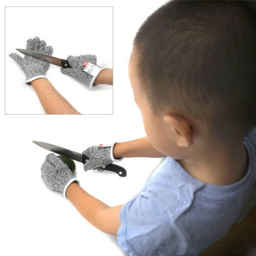 Details about   3Pair XXS 6-8yr Kid Cut-Resistant Stretch Gloves Safety Cuts Level 5 Protection 