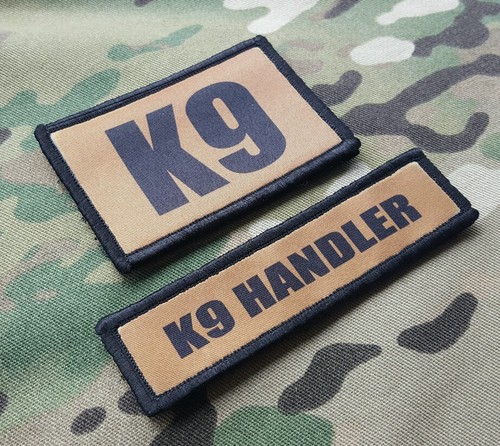 K9 Handler Coyote Tan Morale Patch Set Sheriff SWAT POLICE Special Forces