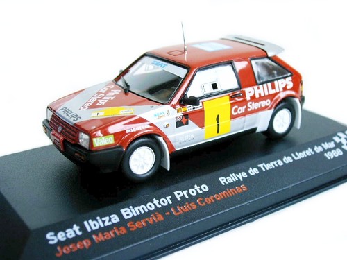 1988 1//43 IXO NEUF EN BTE VITRINE SEAT IBIZA BI-MOTEUR PROTO