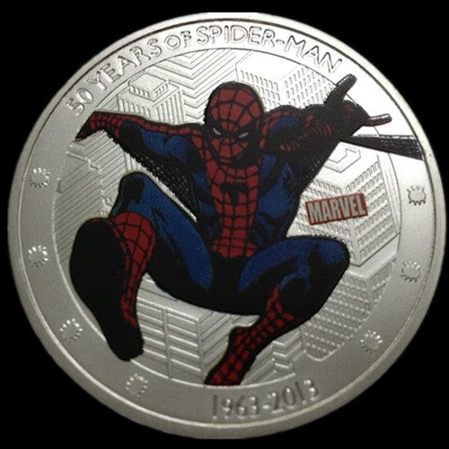 1 X MARVEL SPIDERMAN SUPER HERO NOVELTY COIN 2019 3D BEST NEW GIFT UKAVENGERS