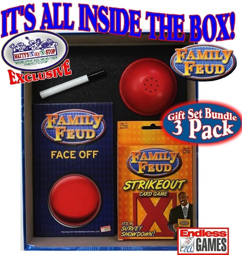 Endless Games Family Feud 6th Edition Set Bundle Includes Strikeout Card Game,