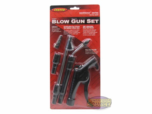 AGKit New Legacy 6 Piece Air Compressor Blow Gun Kit Set All In One Trigger Type