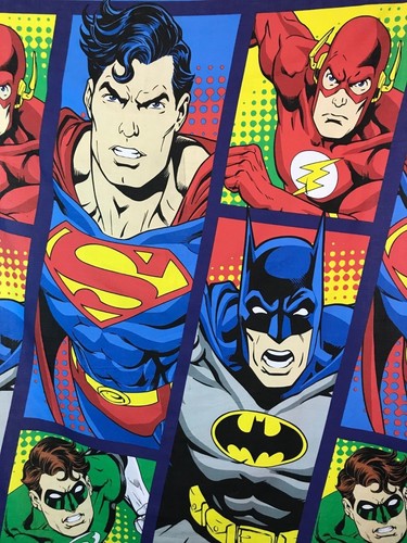 Batman Superman Flash Super Heroes DC Comics Justice League Cot BEDDING SET
