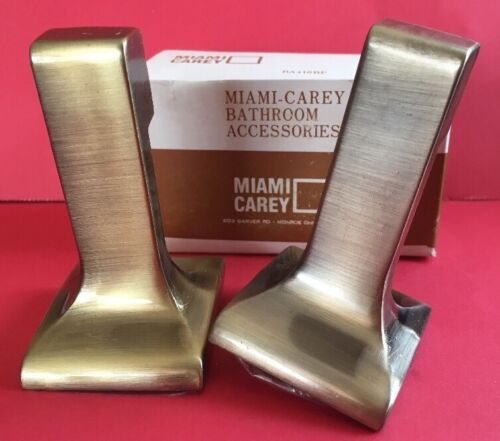 NEW OLD STOCK VINTAGE MIAMI CAREY TOWEL BAR BRACKETS SQUARE SHIPS FREE