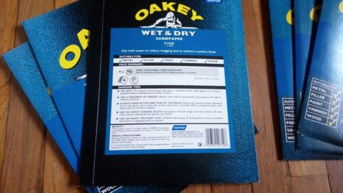 32 Sheets. 8 Packs Norton Oakey  Wet /& Dry Sandpaper