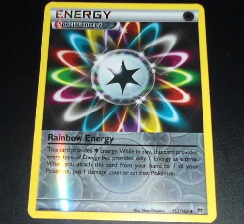 Rainbow Energy 152//162 XY BreakThrough REVERSE HOLO Pokemon Card NEAR MINT