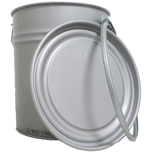 30 litros hobbock//tapa barril acero barril barril cubo basura nuevo cubo de plata