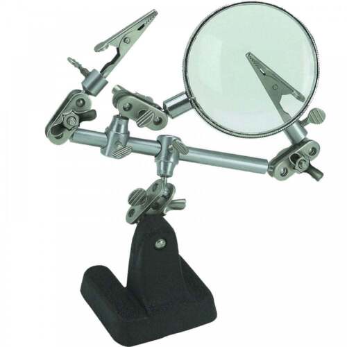 Soldering Iron Tool Kit Set Stand Sponge Desolder Pump Solder Wire Magnifier #GC