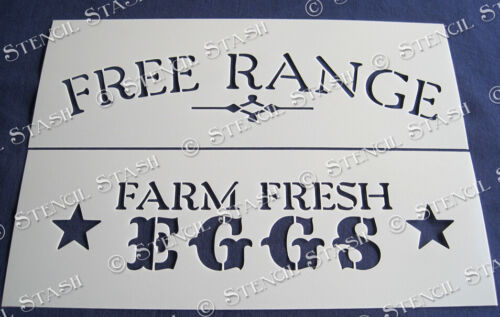 Fresh Eggs STENCIL CRATE Panels CFRE Vintage English Market SUPERIOR 250 MYLAR