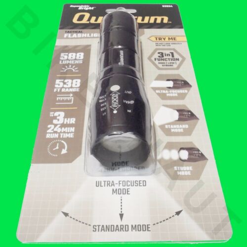 Quantum Focusing Tactical Flashlight QFL-588 3 modes 588 lumens 538ft range NEW 