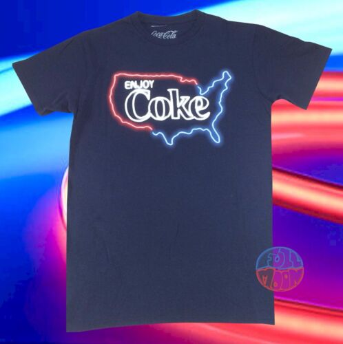 NEUF COCA-COLA enseigne au néon Country Classic Soda Rétro T-shirt Homme