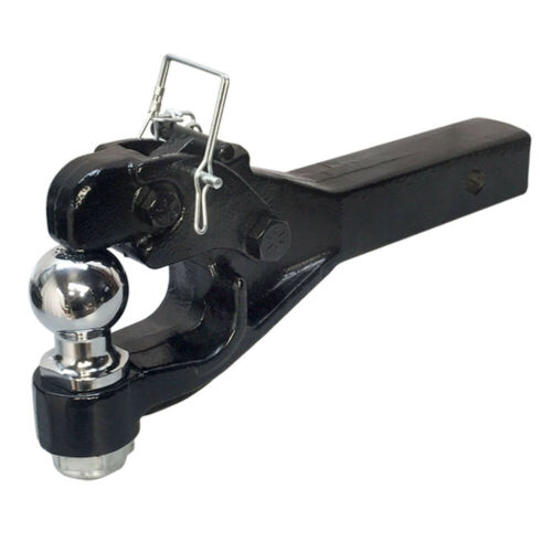 Receiver Mount Combo Pintle Hook /& 2/" Ball Hitch for 2/" Receivers
