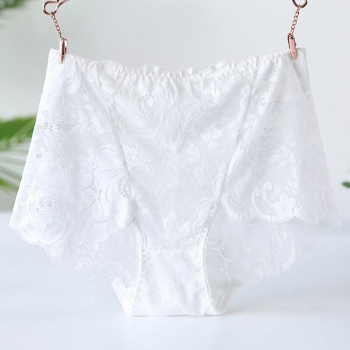 Frauen Unterwäsche Damen Mittlere Taille Spitzenbesatz Slips Atmungsaktiv