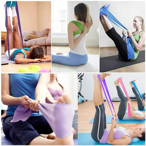 Exercise Gym Rope Women Fitness Accessories Yoga Stretch Strap Rubber Belt