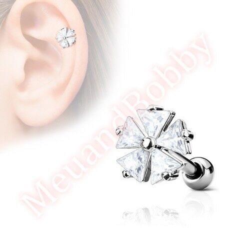 16G 6mm Tragus Cartilage Ear Ring Bar Stud Barbell Body Piercing Jewellery 