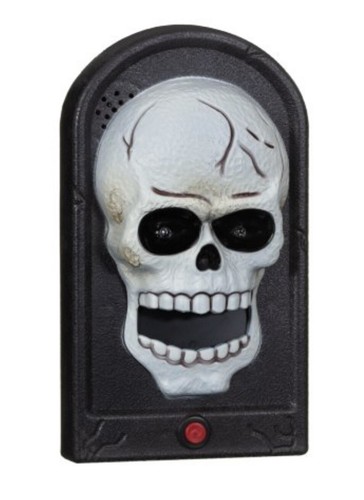 NEW HALLOWEEN SPOOKY TALKING DOORBELL SKULL