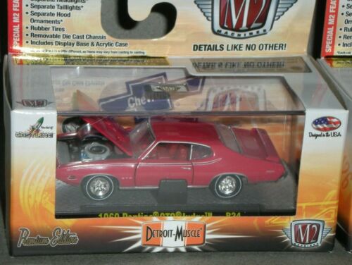 1//64th M2 Machines Detroit Muscle R24 1969 Pontiac GTO Judge Red