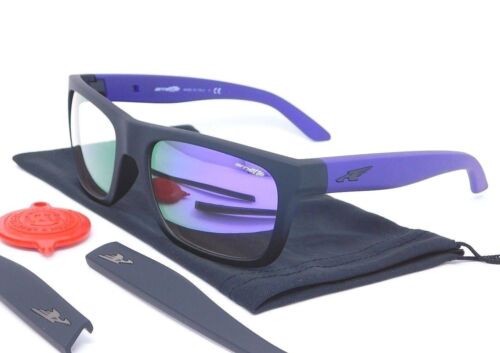 Arnette DROPOUT Sunglasses AN4176-06 2163//4V Black Purple Temples//Purple Mirror