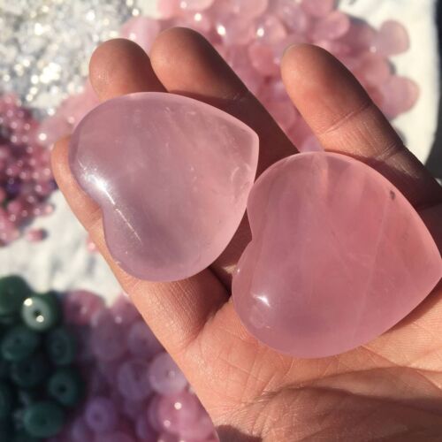 1 pc natural quartz crystal heart rose quartz heart for sale