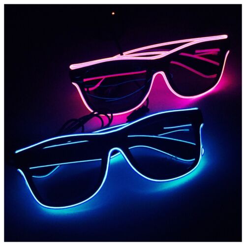 In 9 Colours! Funky Flashing LED Neon Sunglasses