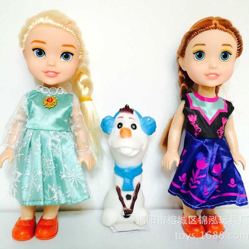 3pcs Mignon Frozen Princess Action Figures Figurines Poupée Set enfants garçon fille jouet S149