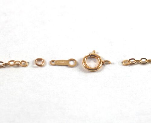 ROSE GOLD FILLED CHAIN CONNECTION SET  5.9 MM OPEN SPRING RING CLASP CHAIN END 