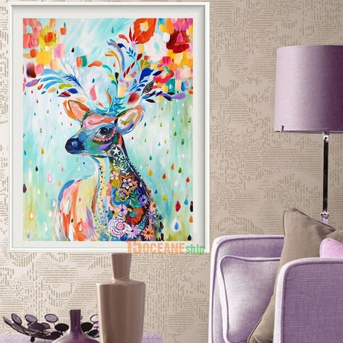 Deer 40*30cm DIY Paint Digital Oil Painting Kit Canvas+Draw Tool Home Room Decor