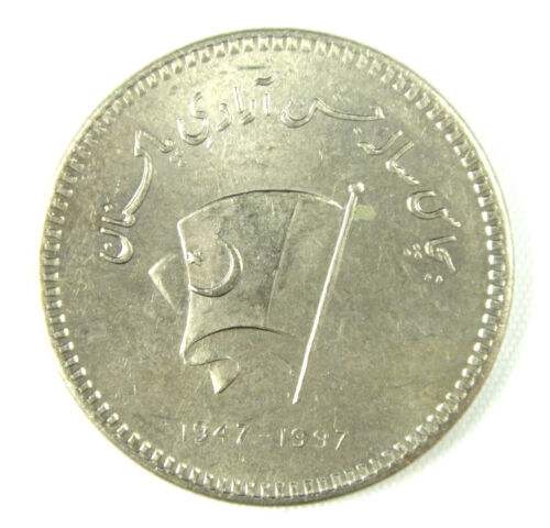 50th Anniversary Pakistan 50 Rupees Coin 1997 National Independence