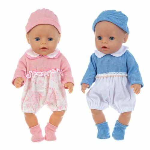 Doll Clothes Set Hat Socks Fit For 43cm New Born Doll 17inch Reborn Baby Dolls 
