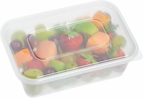 Quality Food Take Away Plastic MICROWAVE CONTAINER & LID 650CC x 50 