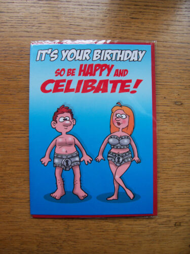 SEALED QUALITY FUNNY ADULT CELIBATE BIRTHDAY CARD FREE P/&P