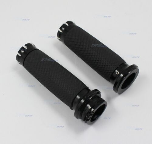 1/" 25mm Black Aluminum Motorcycle Hand Grips For Harley Sportster Touring Dyna