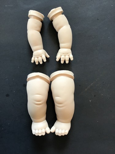 Set of Small Baby Arms /& Legs Made of Vinyl with a Porcelain Look!