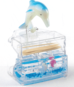 Creative Automatic Portable Toothpick Box Holder Dolphin Toothpick Dispenser