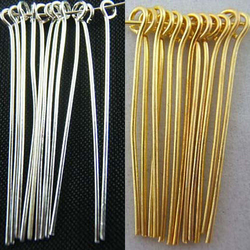 Silver/Gold Plated Head Pins Needles Jewelry Findings 20/25/30/35/40/50mm 