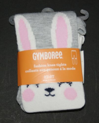 New Gymboree Gray Bunny Face Knit Tights NWT Size 12-24 M 2T 3T 4T 5T Ice Dancer