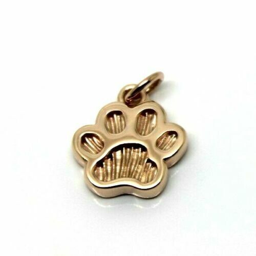 KAEDESIGNS,Genuine 9ct Yellow or Rose or White Gold charm Dog Animal PAW Pendant