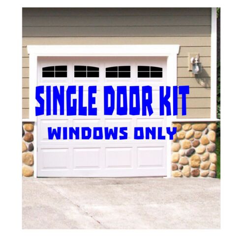 Carriage House Style Faux Windows Garage Door Vinyl Decals No Faux Hardware